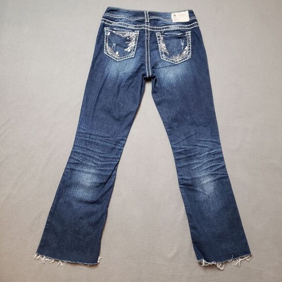 Silver Jeans, Suki Mid Slim Boot Womens bling / embroidery cropped bootcut - Picture 1 of 15